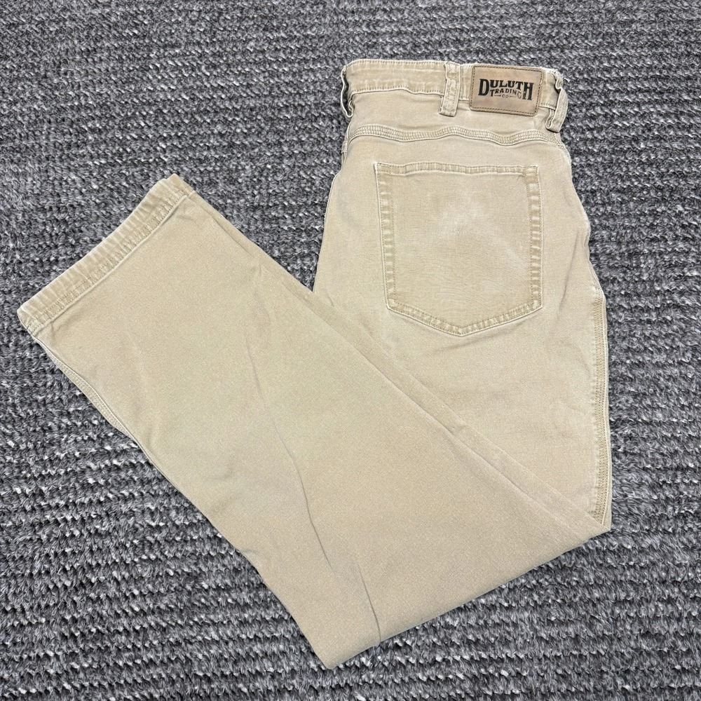 Duluth‎ Trading Co Mens Flex Firehose Work Pants 36x30 Khaki Tan Canvas